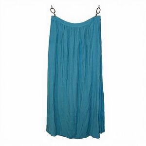 Biden Boho Teal Maxi Skirt
